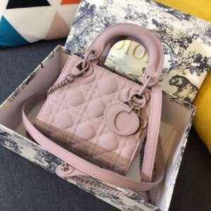 DIOR MINI LADY 17 BAG IN LIGHT PINK CALFSKIN
