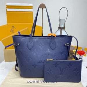 LV Neverfull MM Monogram Empreinte Leather