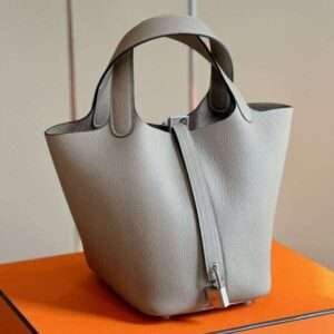 Hermes Picotin 18 Togo Grey 18cm