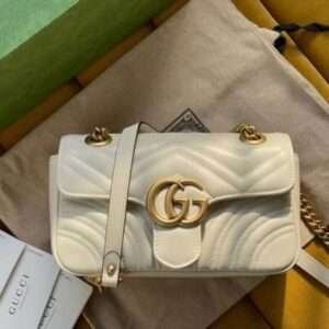Gucci Marmont White Handbag 22cm