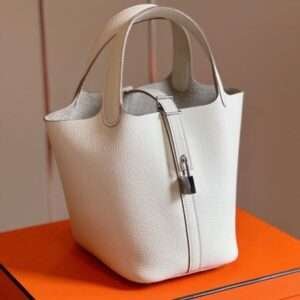 Hermes Picotin 18 Togo With Lock Silver 18cm