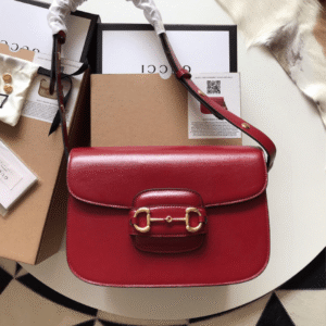 Gucci 1955 Horsebit Red Leather Handbag 25cm