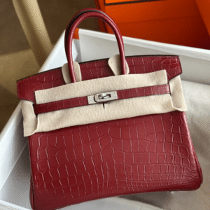 Hermes Birkin Red Handbag 25cm