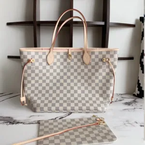 Louis Vuitton LV Neverfull Handbags Caro Pattern 32x29x17cm