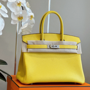 Hermes Birkin Togo Yellow Lock Silver Bag 30cm