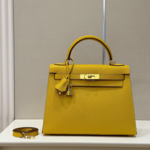 Hermes Kelly Lock Gold Yellow Bag 28cm