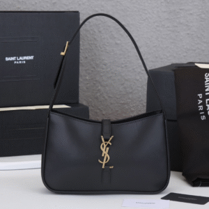 Saint Laurent Smooth Calfskin Le 5 A 7 Mini Hobo Black