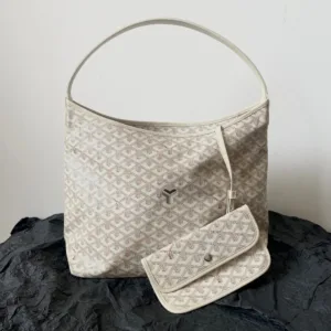 GOYARD Goyardine Boheme Hobo White