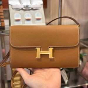 Hermes Constance Wallet Handle Wallet Brown 20.5cm