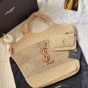 YSL Saint Laurent Icare Maxi raffia tote bag